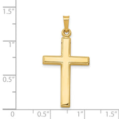 14K Hollow Cross Pendant