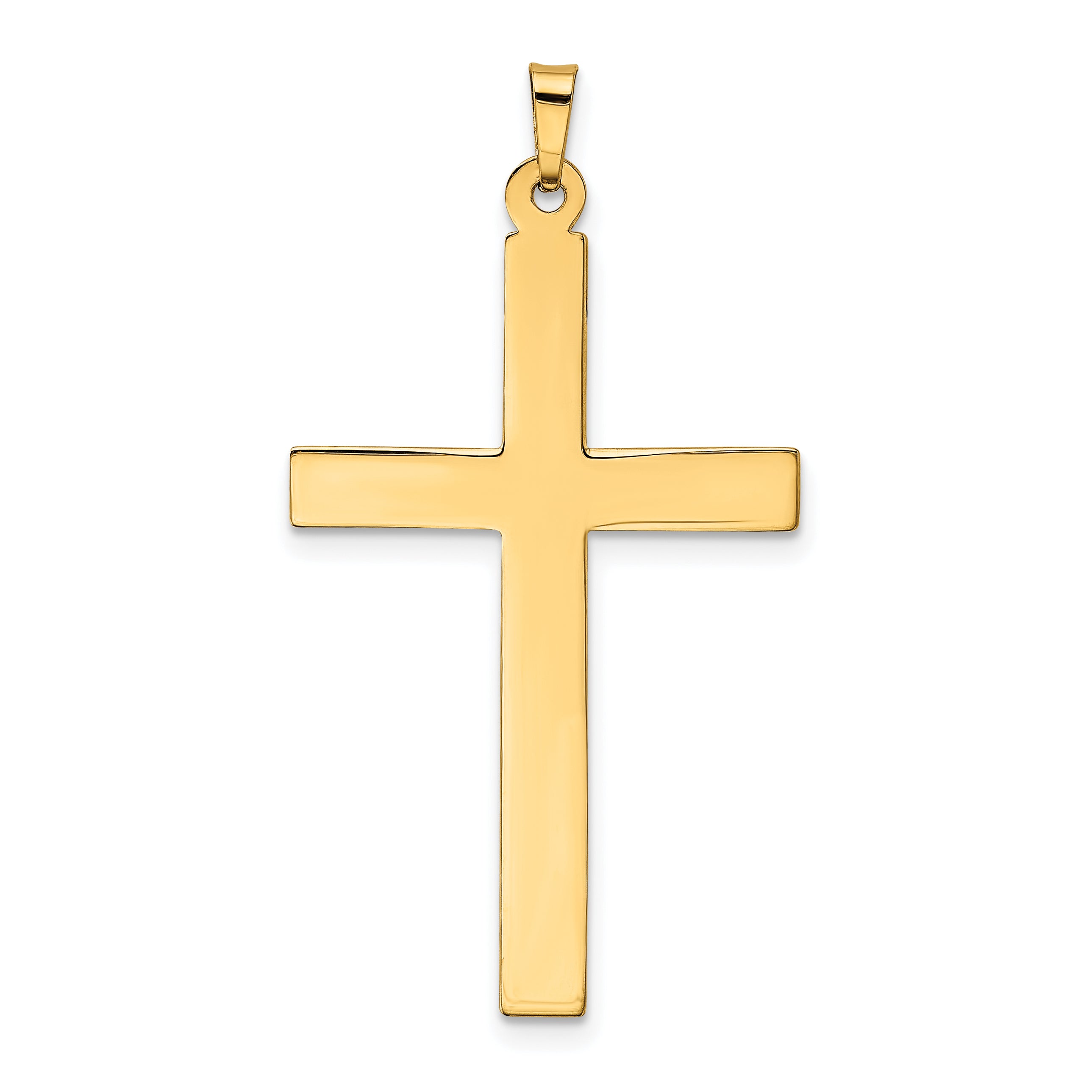 14K Hollow Cross Pendant