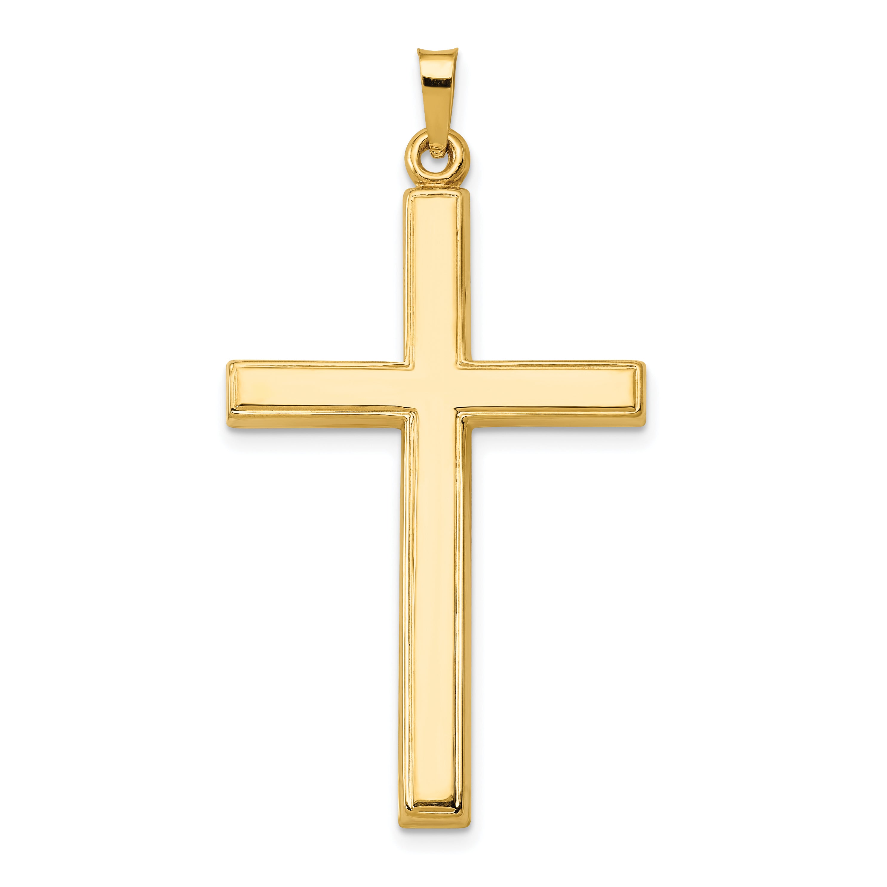 14k Hollow Cross Pendant