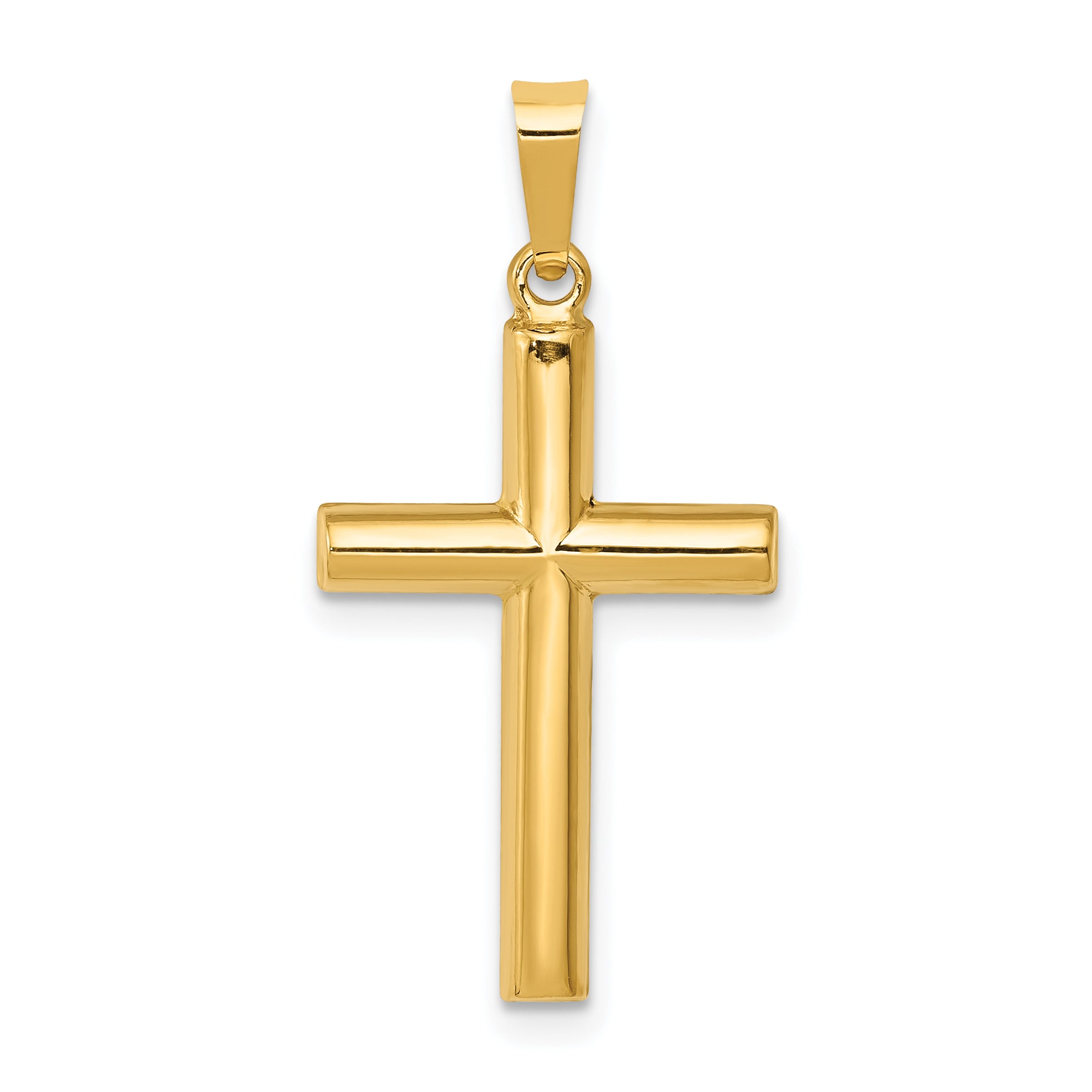 14k Hollow Cross Pendant