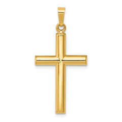 14k Hollow Cross Pendant