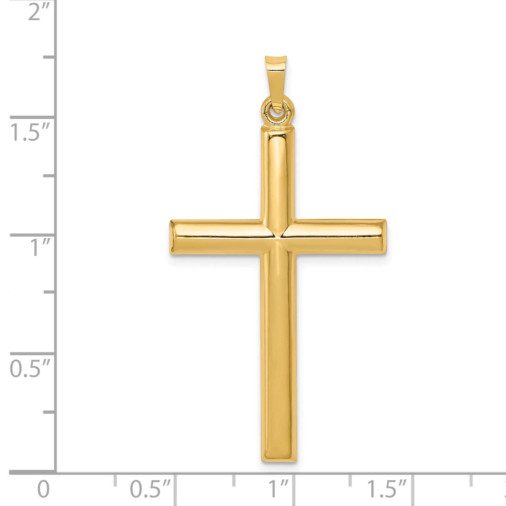 14K Hollow Cross Pendant