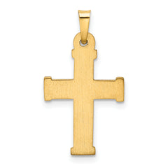 14K Hollow Latin Cross Pendant