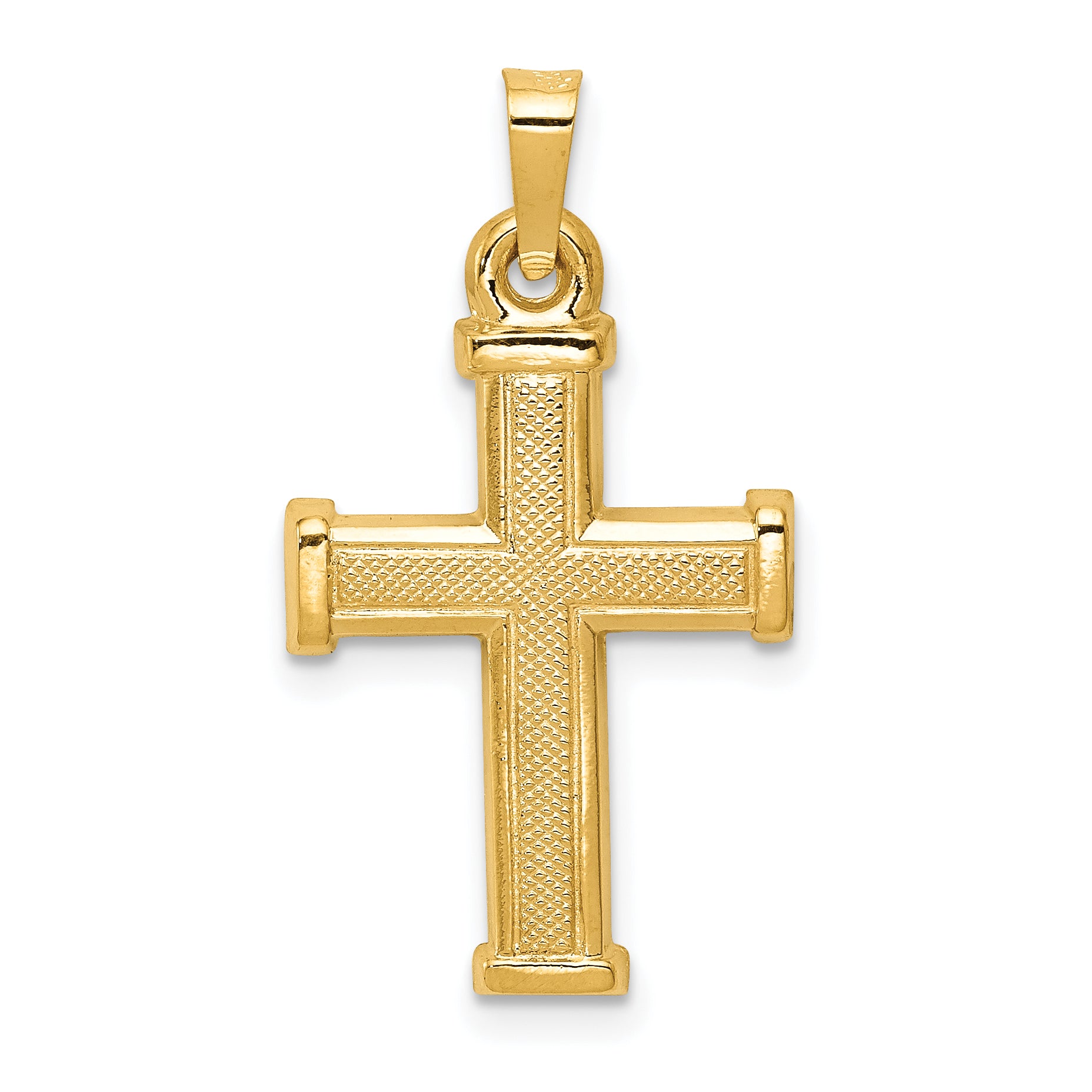 14k Hollow Latin Cross Pendant