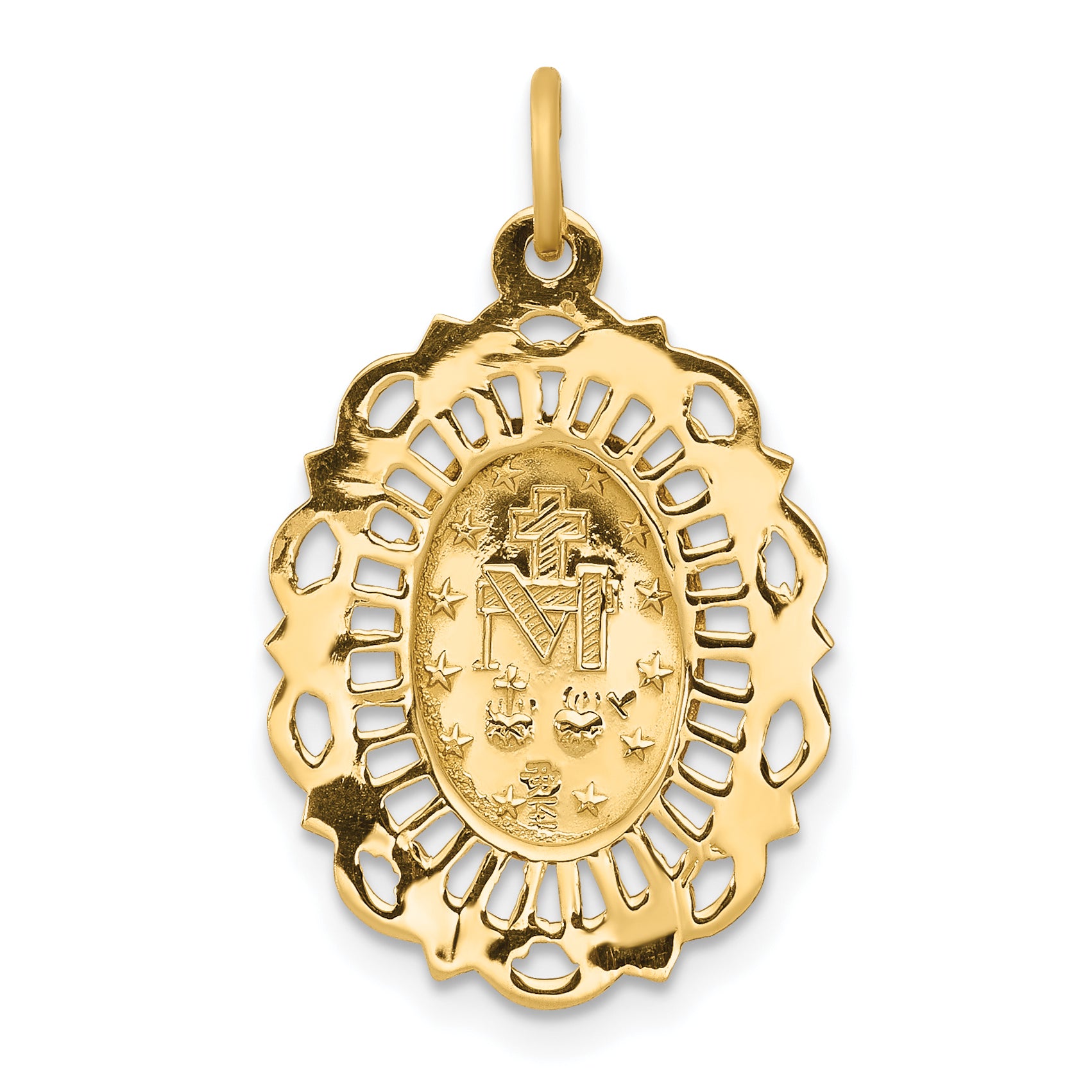 14K Miraculous Medal Charm