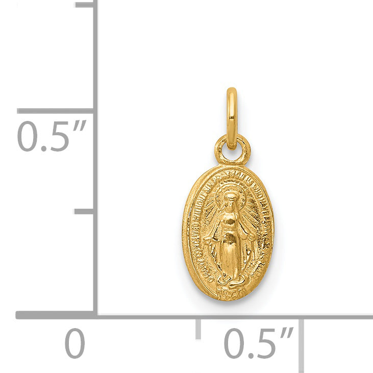 14K Miraculous Medal Charm