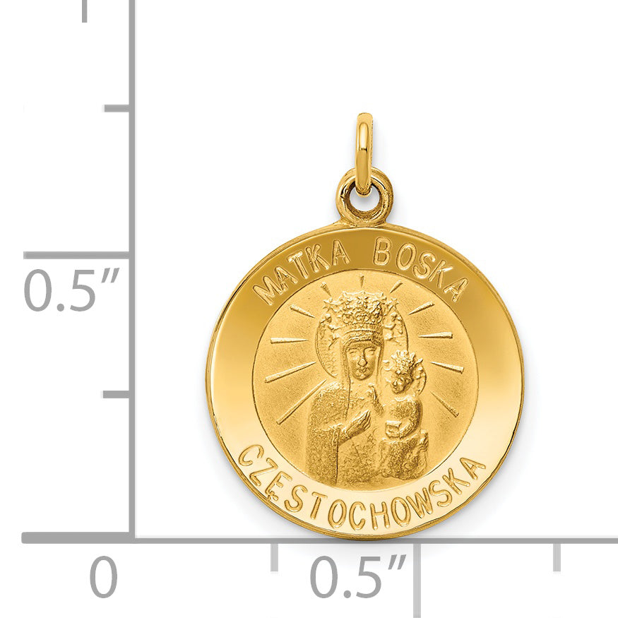 14K Matka Boska Medal Charm