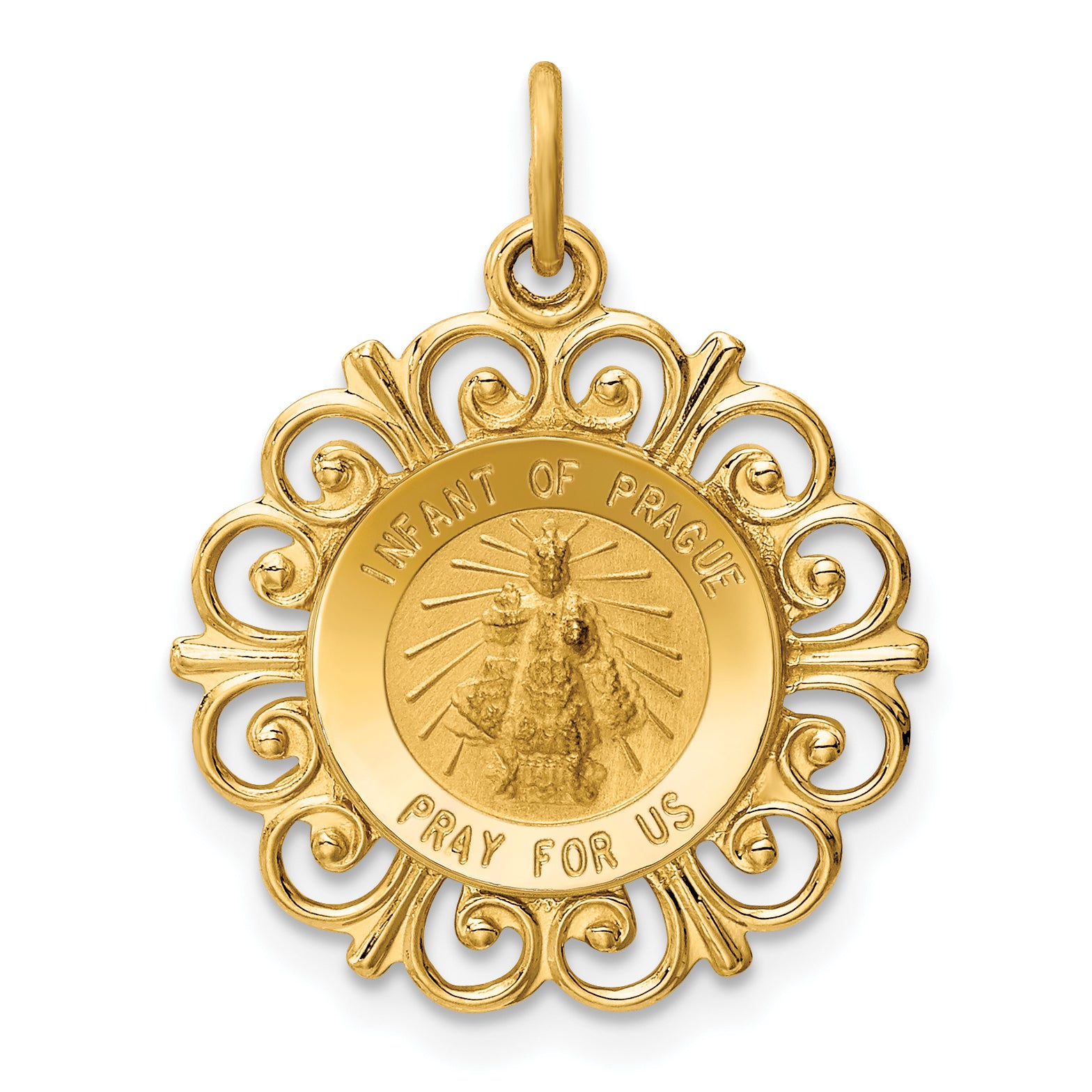 14k Infant of Prague Medal Charm