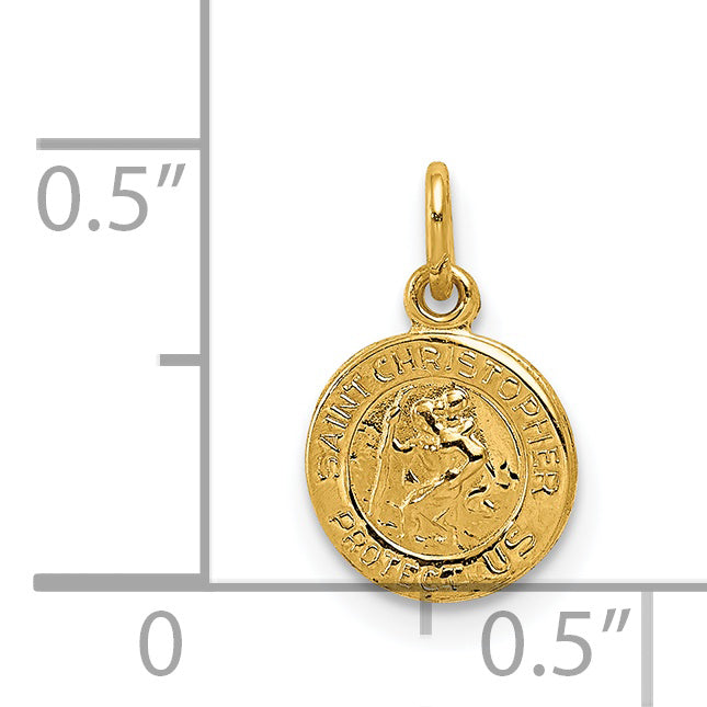 14K Saint Christopher Medal Charm