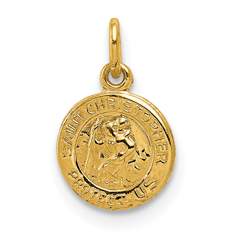 14k Saint Christopher Medal Charm