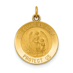 14k Guardian Angel Medal Charm