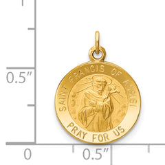 14K Saint Francis of Assisi Medal Charm