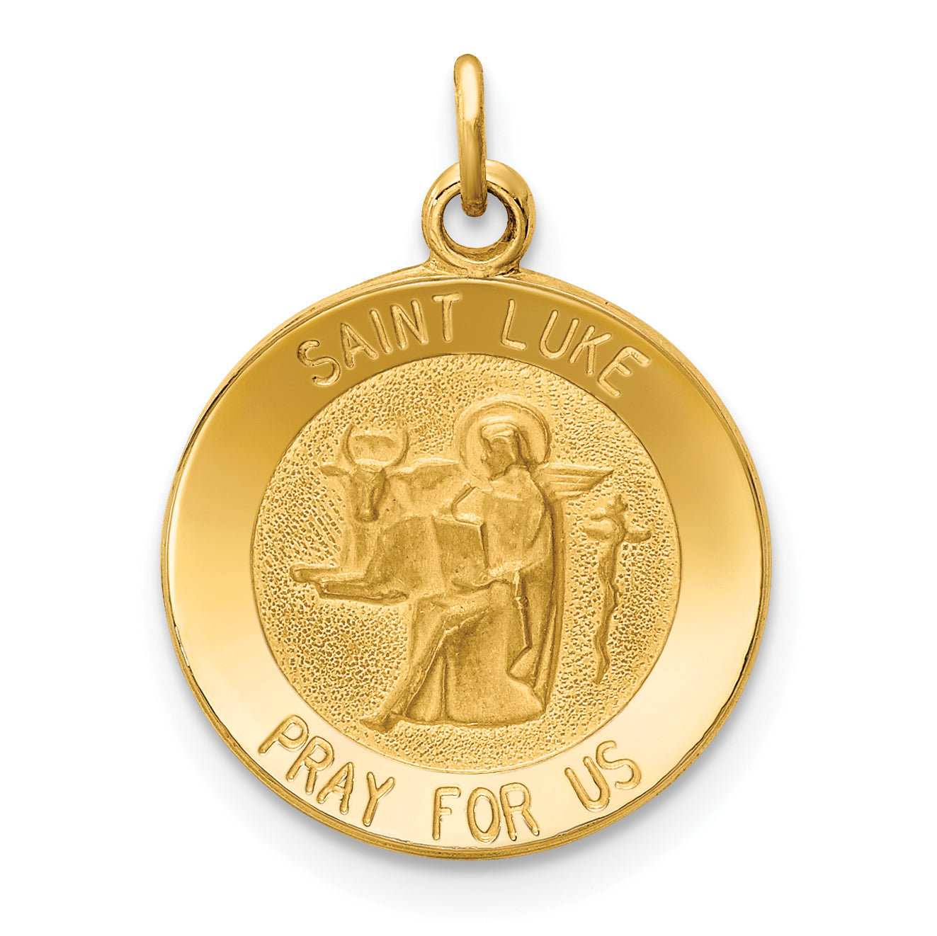 14k Saint Luke Medal Charm