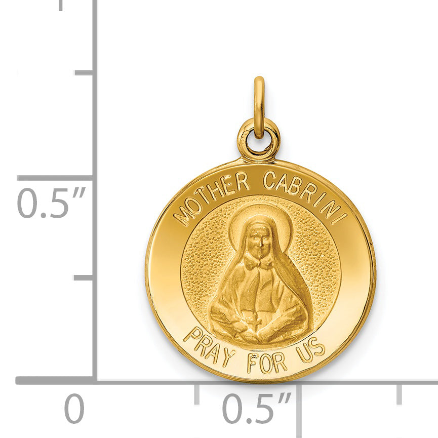 14K Mother Cabrini Medal Charm