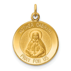 14k Mother Cabrini Medal Charm