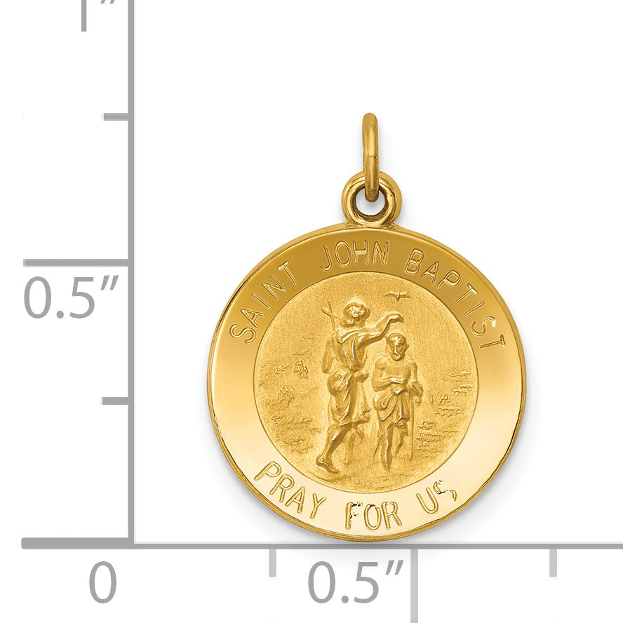 14K Saint John Baptist Medal Charm