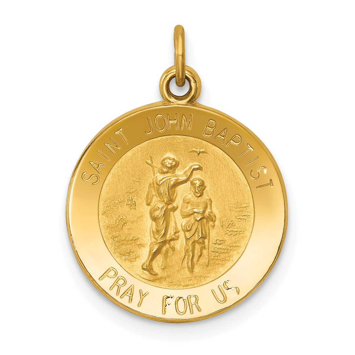 14k Saint John Baptist Medal Charm