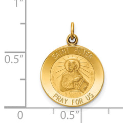 14K Saint Peter Medal Charm