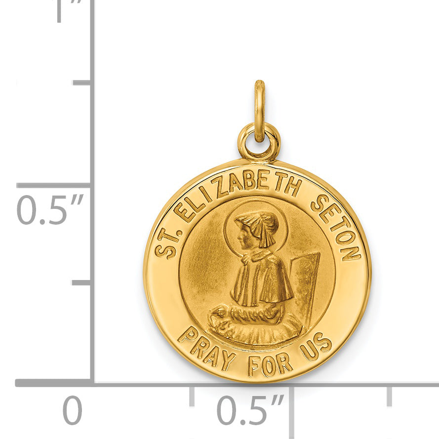 14K Saint Elizabeth Seton Medal Charm