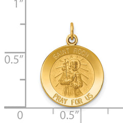 14K Saint Roch Medal Charm