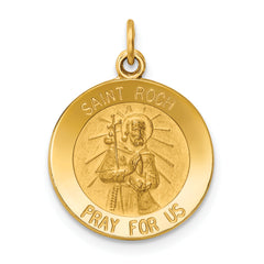 14k Saint Roch Medal Charm