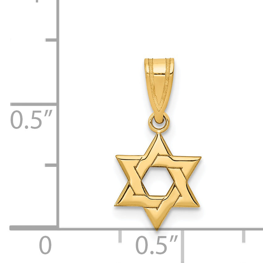 14K Star of David Pendant