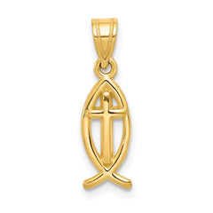 14k Ichthus Fish Charm