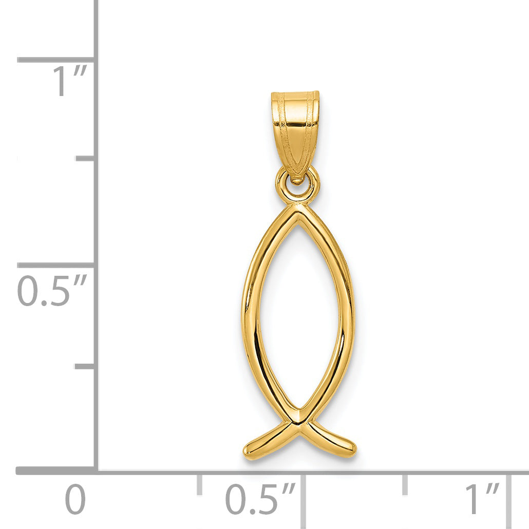 14K Ichthus Fish Pendant