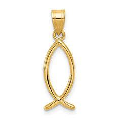 14k Ichthus Fish Pendant