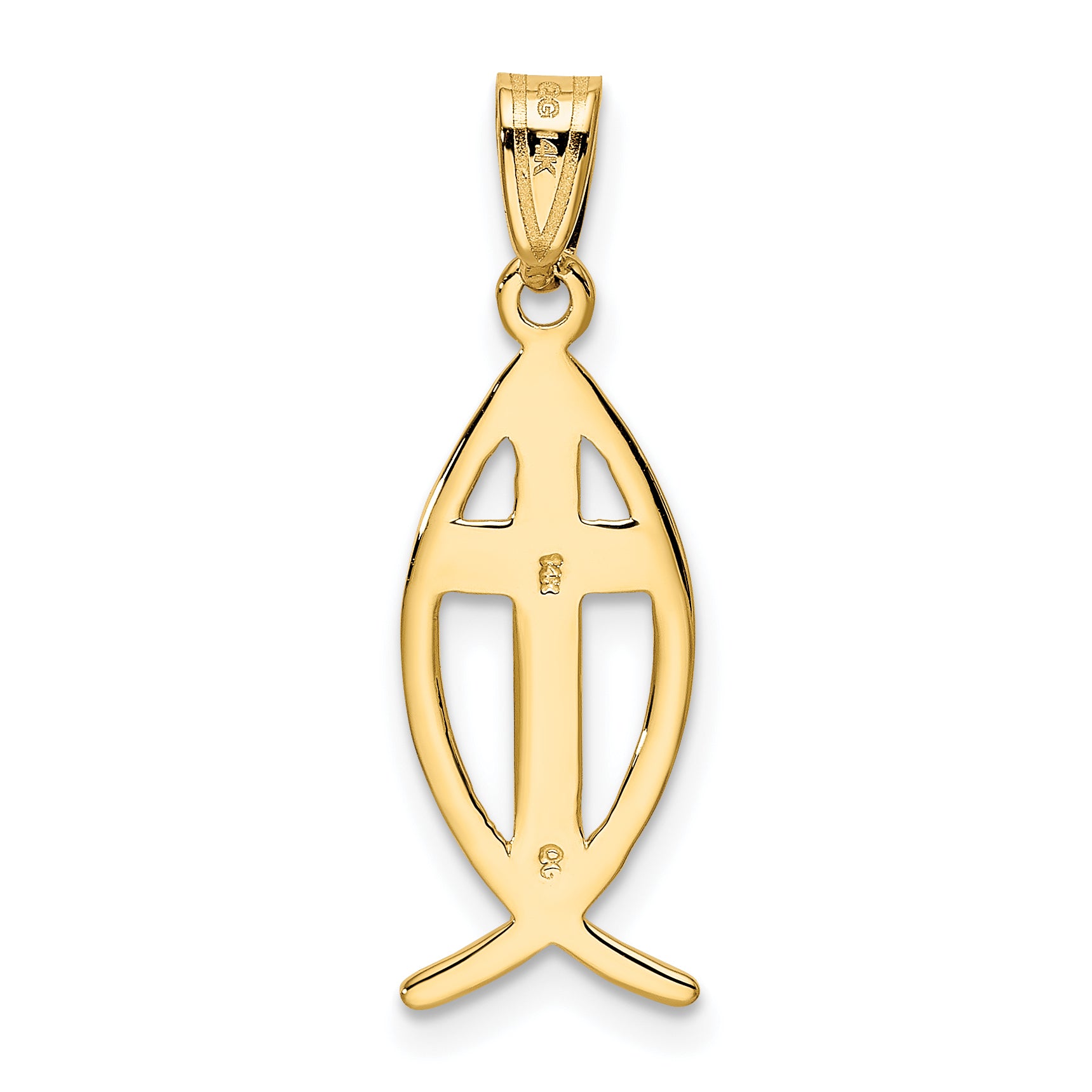 14K Ichthus Fish Pendant