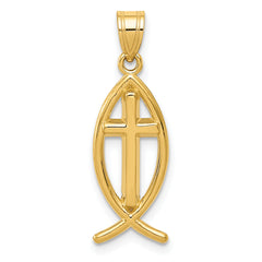 14k Ichthus Fish Pendant