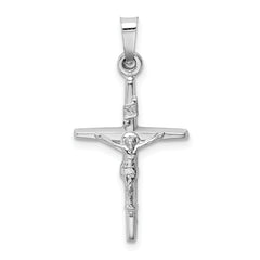 14k White Gold INRI Crucifix Charm