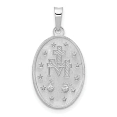 14K White Gold Miraculous Medal