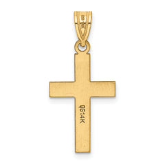 14K Polished Cross Charm