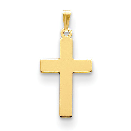 14K Polished Cross Charm