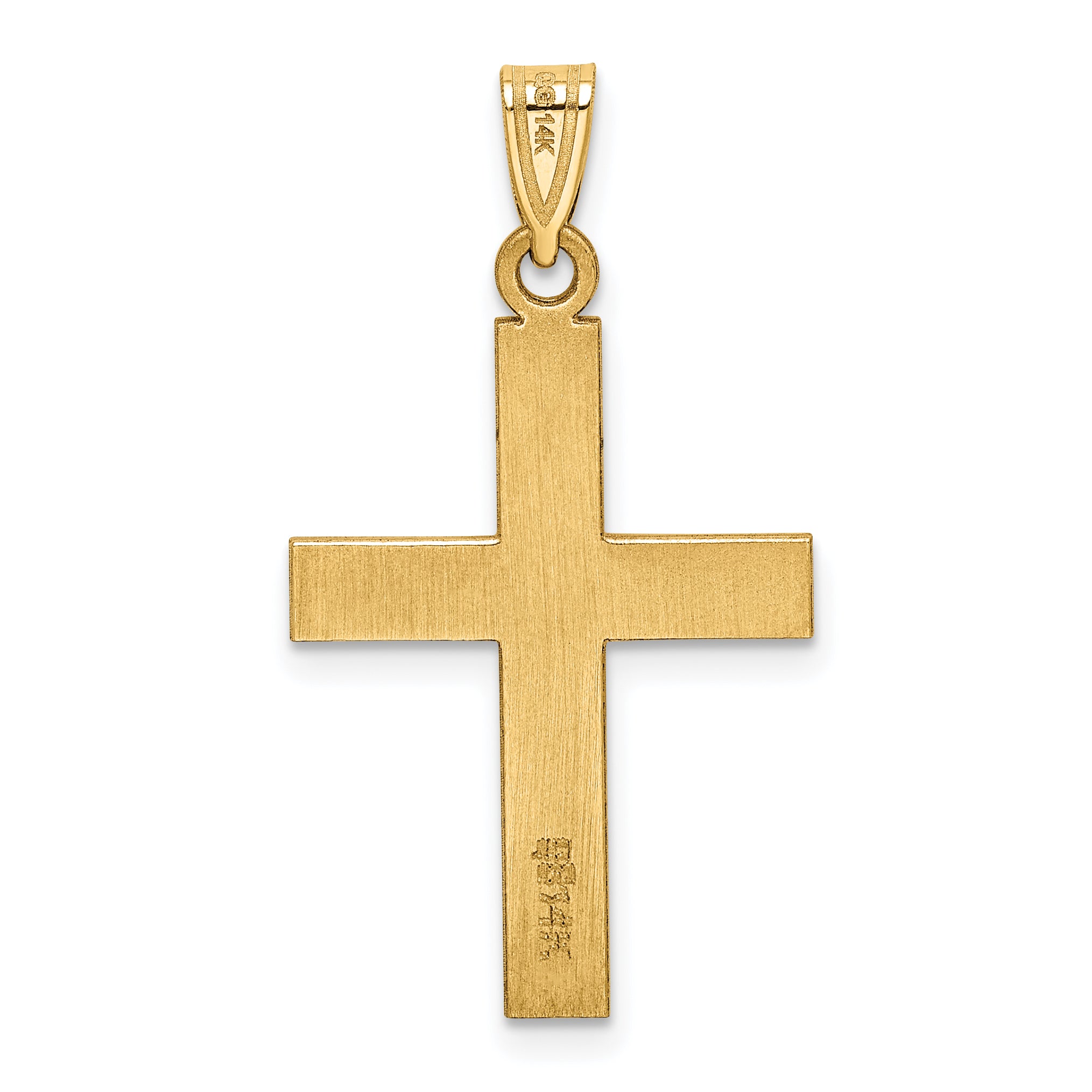 14K Polished Cross Charm