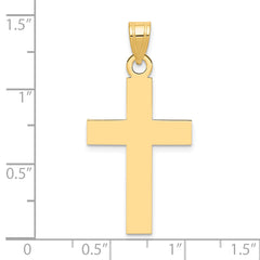 14K Polished Cross Charm