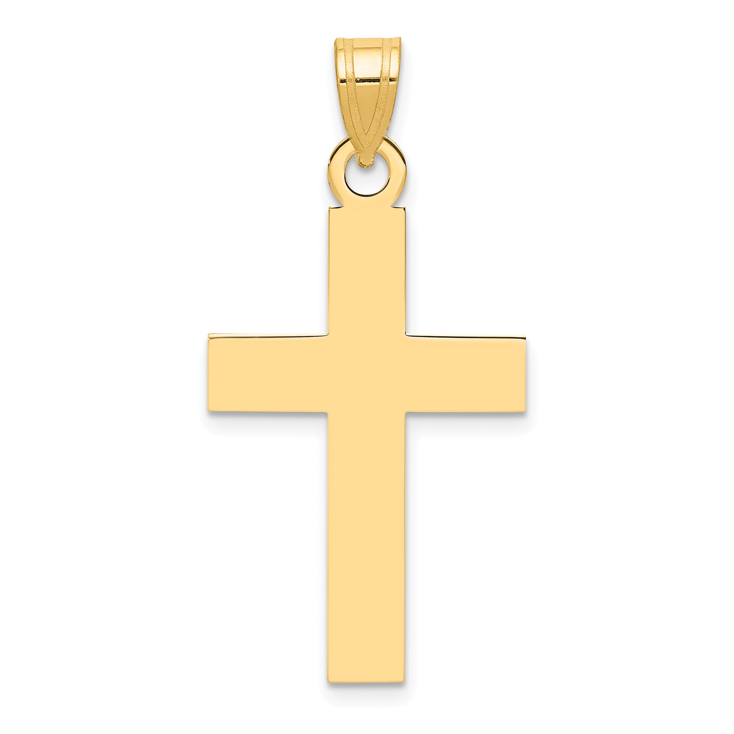 14k Polished Cross Charm