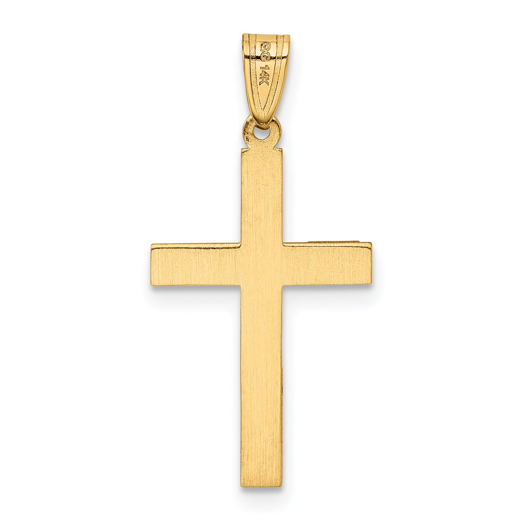 14K Polished Cross Charm