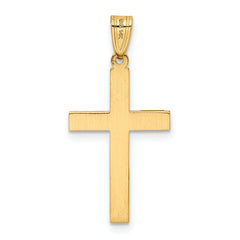 14K Polished Cross Charm