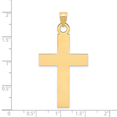 14K Polished Cross Charm