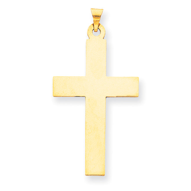 14K Polished Cross Charm