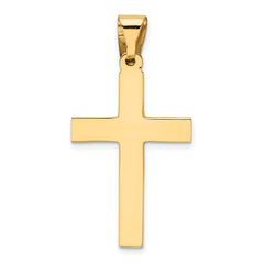 14K Polished Cross Pendant