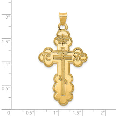 14K Eastern Orthodox Cross Pendant