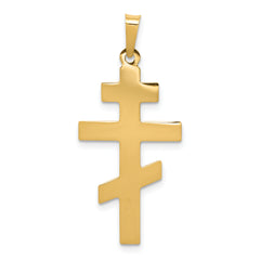 14K Eastern Orthodox Cross Charm