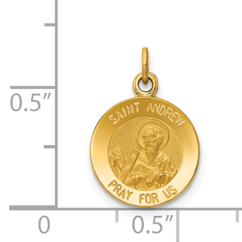 14K Saint Andrew Medal Charm