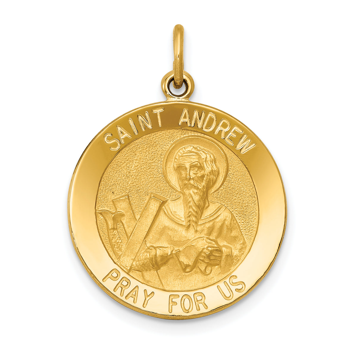 14k Saint Andrew Medal Pendant