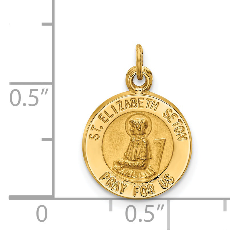 14K Saint Elizabeth Seton Medal Charm