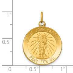 14K Saint John Baptist Medal Pendant