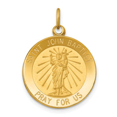 14k Saint John Baptist Medal Pendant